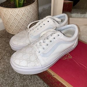 Customized White Vans